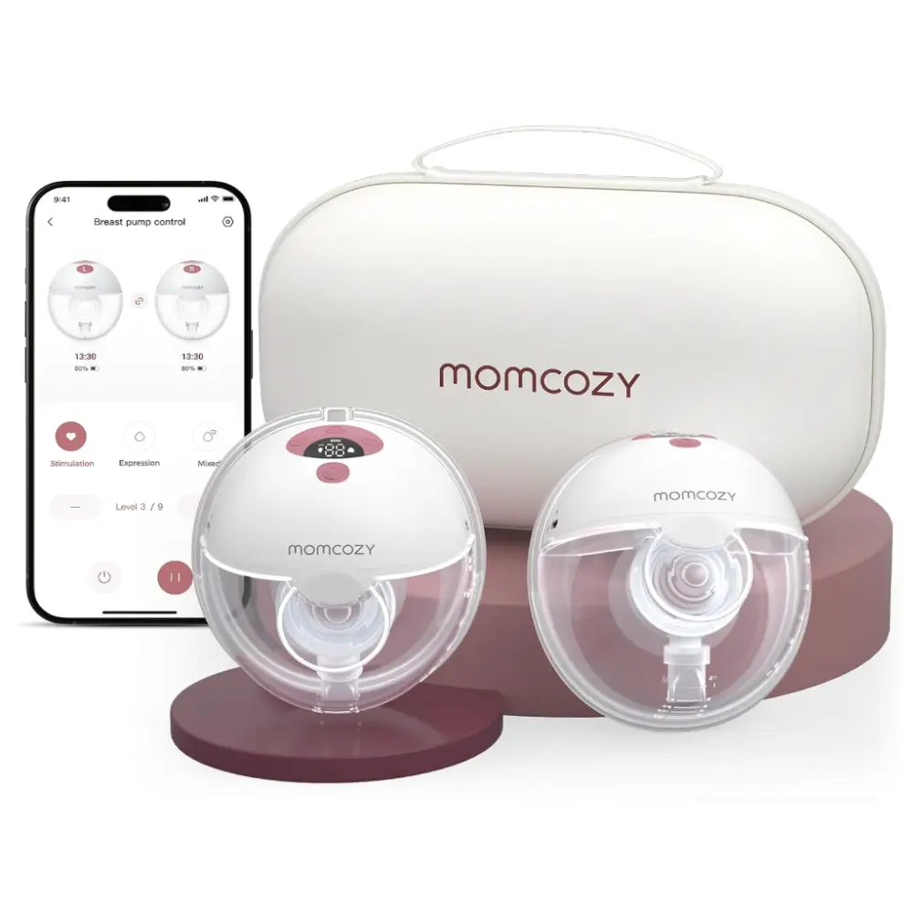 Tire-lait mains libres Momcozy M5 Smart avec application et étui